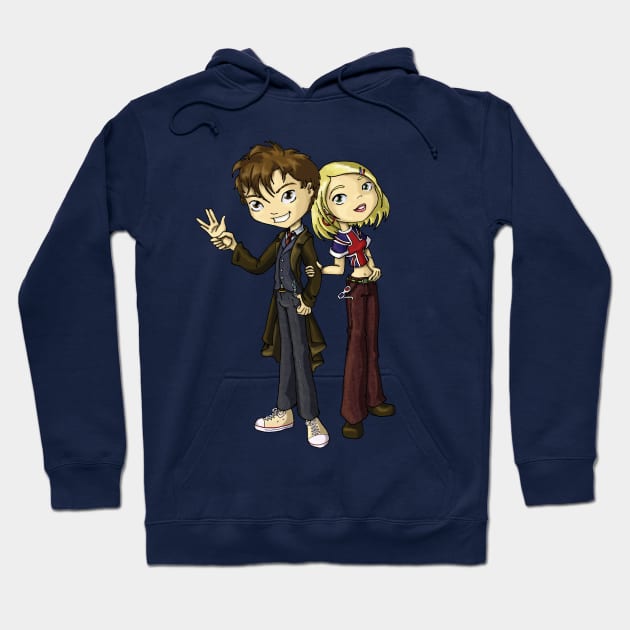 The Doctor and Rose Hoodie by Thedustyphoenix